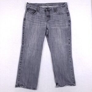 Old Navy Loose Fit Jeans Men's 40x30 Gray Wash Straight Leg Relaxed Denim